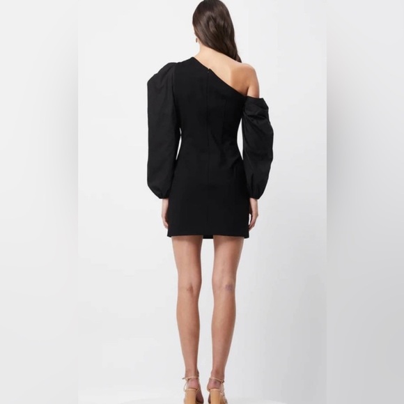 Elliatt Phenomenon Black One Shoulder Balloon Sleeve Cocktail Mini Dress Est Med - Picture 3 of 11